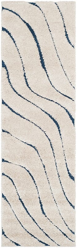 Safavieh Shag Sg472-1165 Cream / Blue Geometric Area Rug