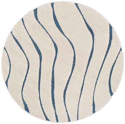 Safavieh Shag Sg472-1165 Cream / Blue Geometric Area Rug