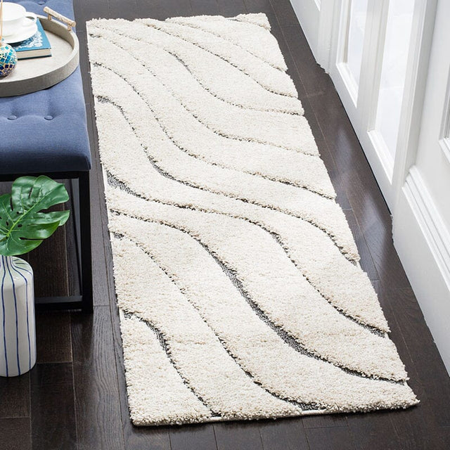 Safavieh Shag Sg472-1180 Cream / Grey Rugs.