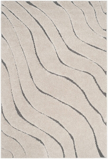 Safavieh Shag Sg472-1180 Cream / Grey Rugs.