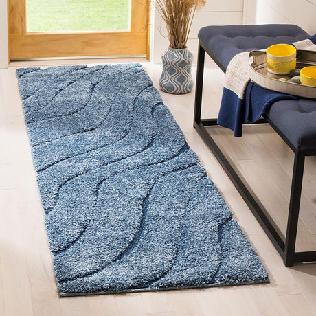 Safavieh Shag Sg472-6065 Light Blue / Blue Rugs.