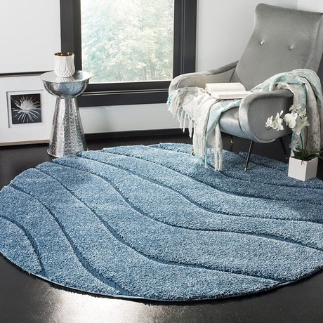 Safavieh Shag Sg472-6065 Light Blue / Blue Rugs.