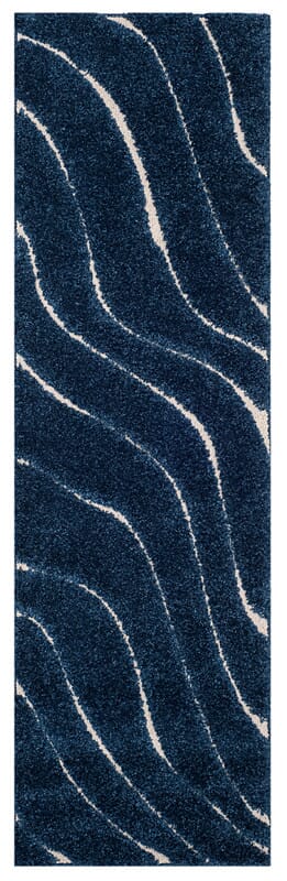 Safavieh Shag Sg472-6511 Dark Blue / Cream Rugs.