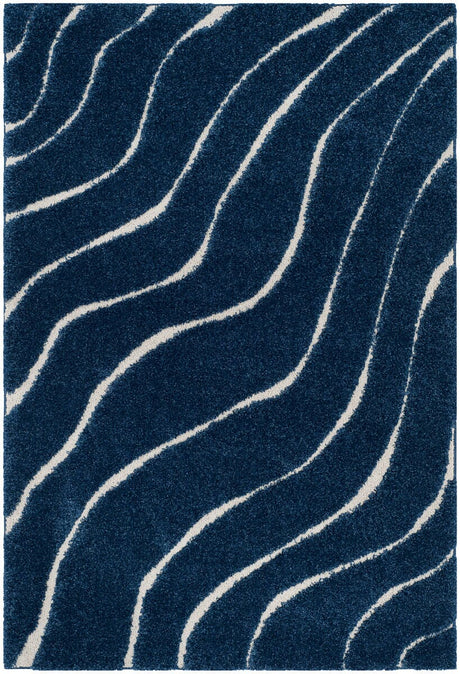 Safavieh Shag Sg472-6511 Dark Blue / Cream Rugs.