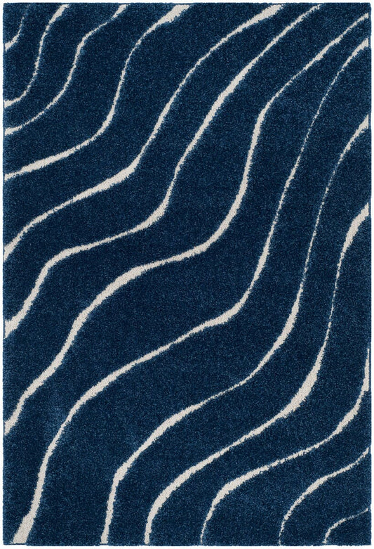 Safavieh Shag Sg472-6511 Dark Blue / Cream Geometric Area Rug