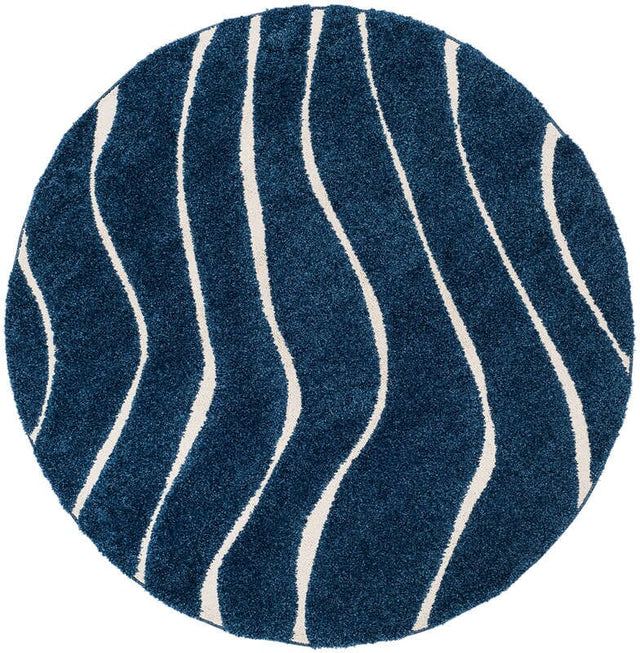 Safavieh Shag Sg472-6511 Dark Blue / Cream Rugs.