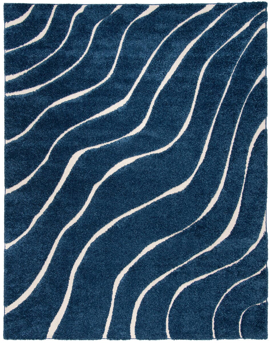 Safavieh Shag Sg472-6511 Dark Blue / Cream Geometric Area Rug