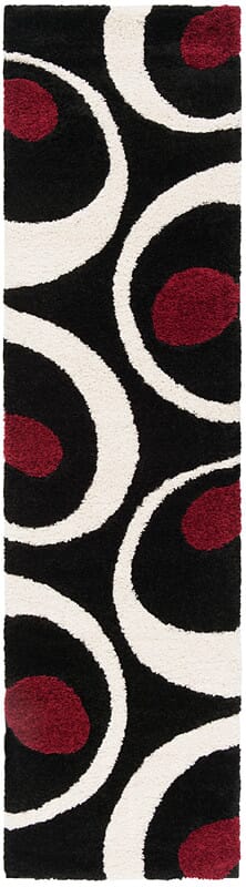 Safavieh Shag Sg474-9012 Black / Ivory Rugs.