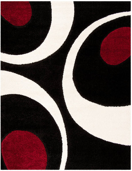 Safavieh Shag Sg474-9012 Black / Ivory Rugs.