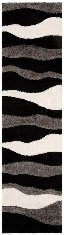 Safavieh Shag Sg475-8090 Grey / Black Geometric Area Rug