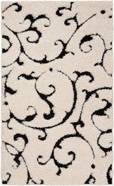 Safavieh Shag Sg476-1290 Ivory / Black Rugs.