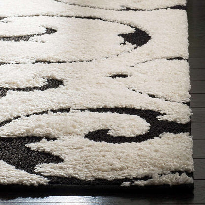 Safavieh Shag Sg476-1290 Ivory / Black Shag Area Rug