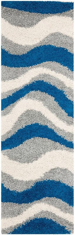 Safavieh Shag Sg913-6580 Blue / Grey Geometric Area Rug