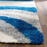 Safavieh Shag Sg913-6580 Blue / Grey Geometric Area Rug