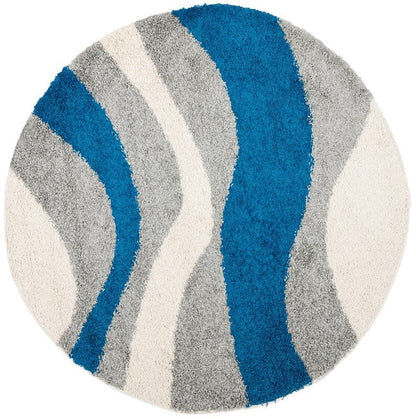 Safavieh Shag Sg913-6580 Blue / Grey Geometric Area Rug