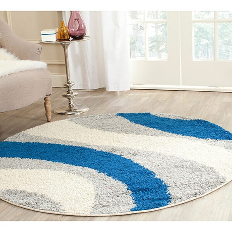 Safavieh Shag Sg914-8065 Grey / Blue Rugs.