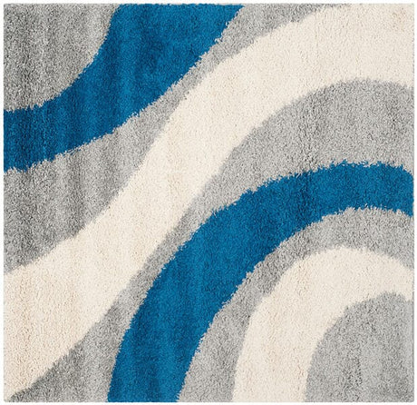 Safavieh Shag Sg914-8065 Grey / Blue Rugs.