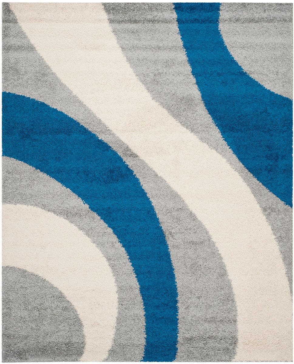 Safavieh Shag Sg914-8065 Grey / Blue Rugs.