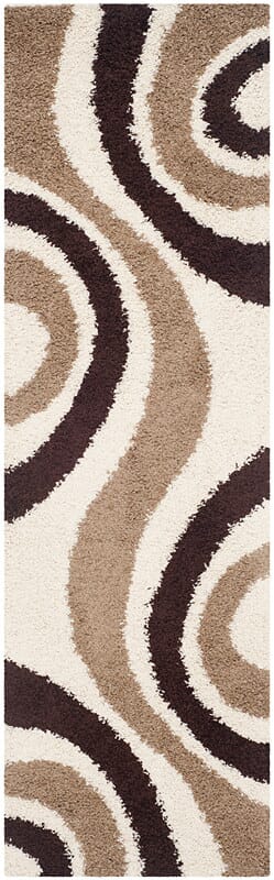 Safavieh Shag Sg915-1225 Ivory / Brown Rugs.