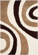 Safavieh Shag Sg915-1225 Ivory / Brown Rugs.