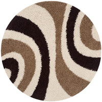 Safavieh Shag Sg915-1225 Ivory / Brown Geometric Area Rug