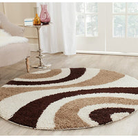 Safavieh Shag Sg915-1225 Ivory / Brown Geometric Area Rug