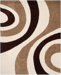 Safavieh Shag Sg915-1225 Ivory / Brown Geometric Area Rug