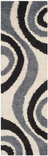 Safavieh Shag Sg915-1280 Ivory / Grey Rugs.