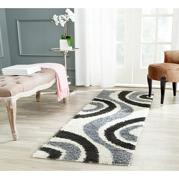 Safavieh Shag Sg915-1280 Ivory / Grey Geometric Area Rug