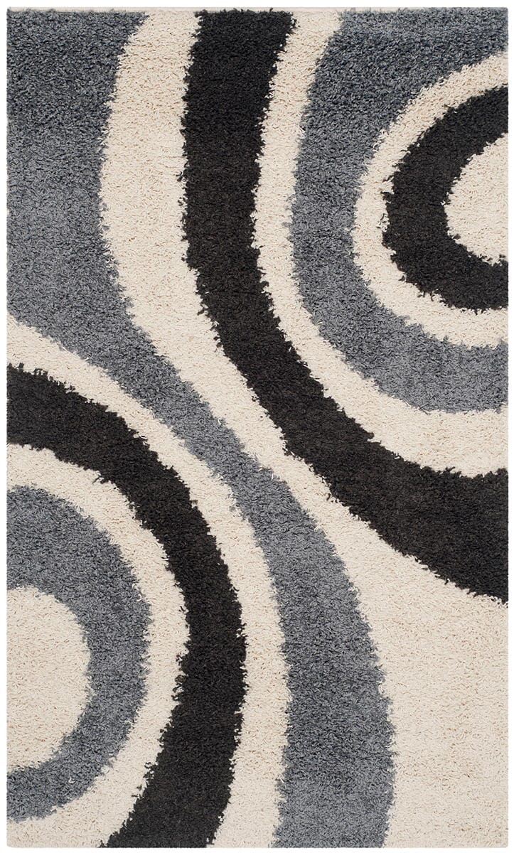 Safavieh Shag Sg915-1280 Ivory / Grey Geometric Area Rug