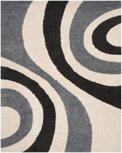 Safavieh Shag Sg915-1280 Ivory / Grey Geometric Area Rug