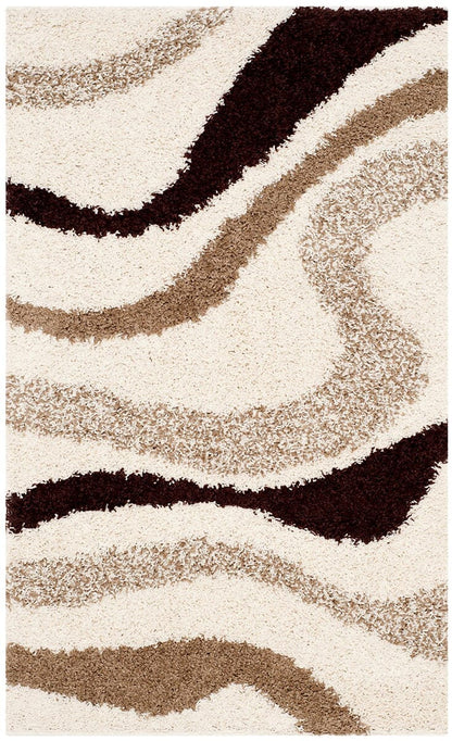 Safavieh Art Shag Sg916-1225 Ivory / Brown Geometric Area Rug