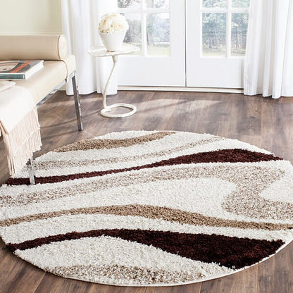 Safavieh Art Shag Sg916-1225 Ivory / Brown Geometric Area Rug