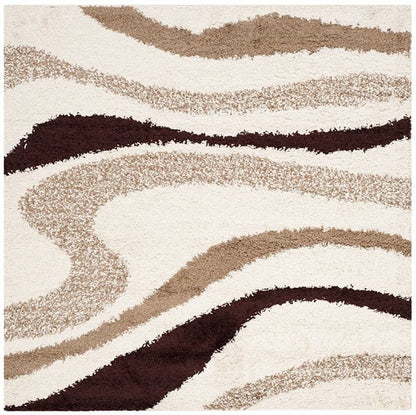 Safavieh Art Shag Sg916-1225 Ivory / Brown Geometric Area Rug