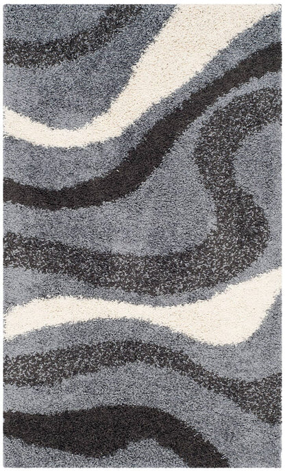 Safavieh Shag Sg916-8012 Grey / Ivory Geometric Area Rug