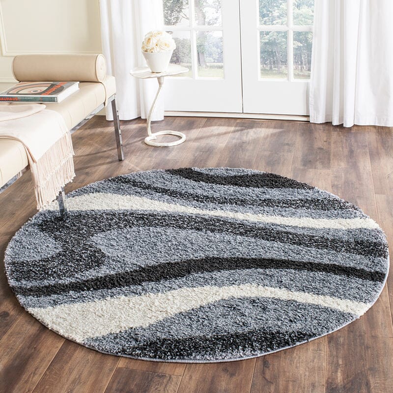 Safavieh Shag Sg916-8012 Grey / Ivory Geometric Area Rug