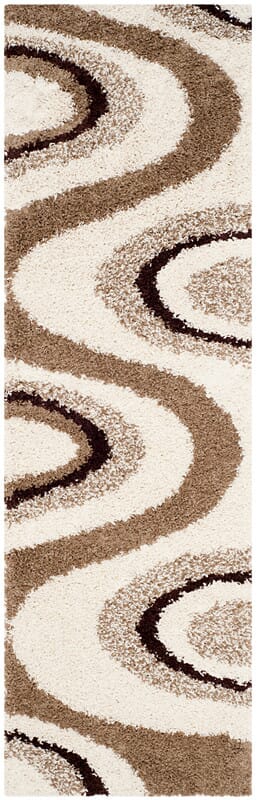 Safavieh Shag Sg917-1225 Ivory / Brown Geometric Area Rug