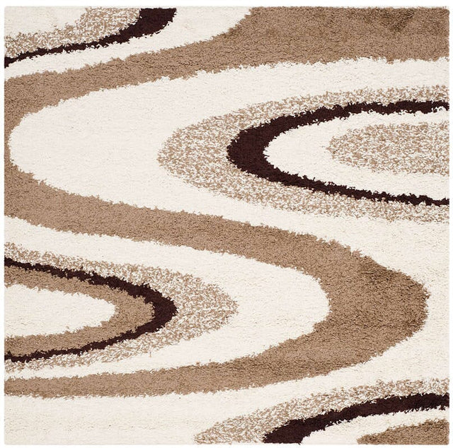 Safavieh Shag Sg917-1225 Ivory / Brown Geometric Area Rug