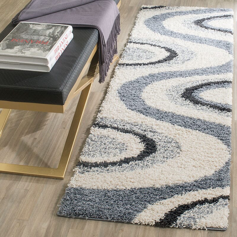 Safavieh Shag Sg917-1280 Ivory / Grey Geometric Area Rug