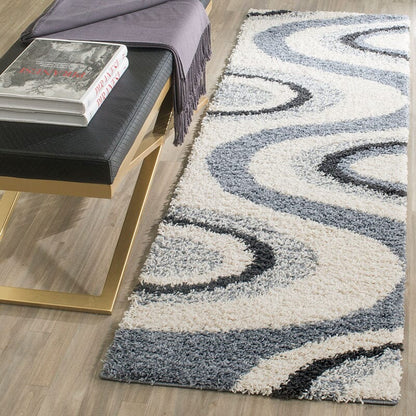 Safavieh Shag Sg917-1280 Ivory / Grey Geometric Area Rug