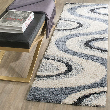 Safavieh Shag Sg917-1280 Ivory / Grey Rugs.