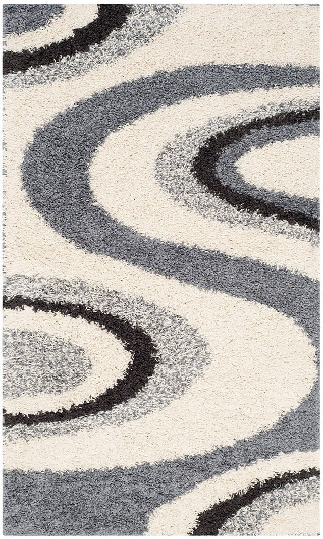 Safavieh Shag Sg917-1280 Ivory / Grey Geometric Area Rug