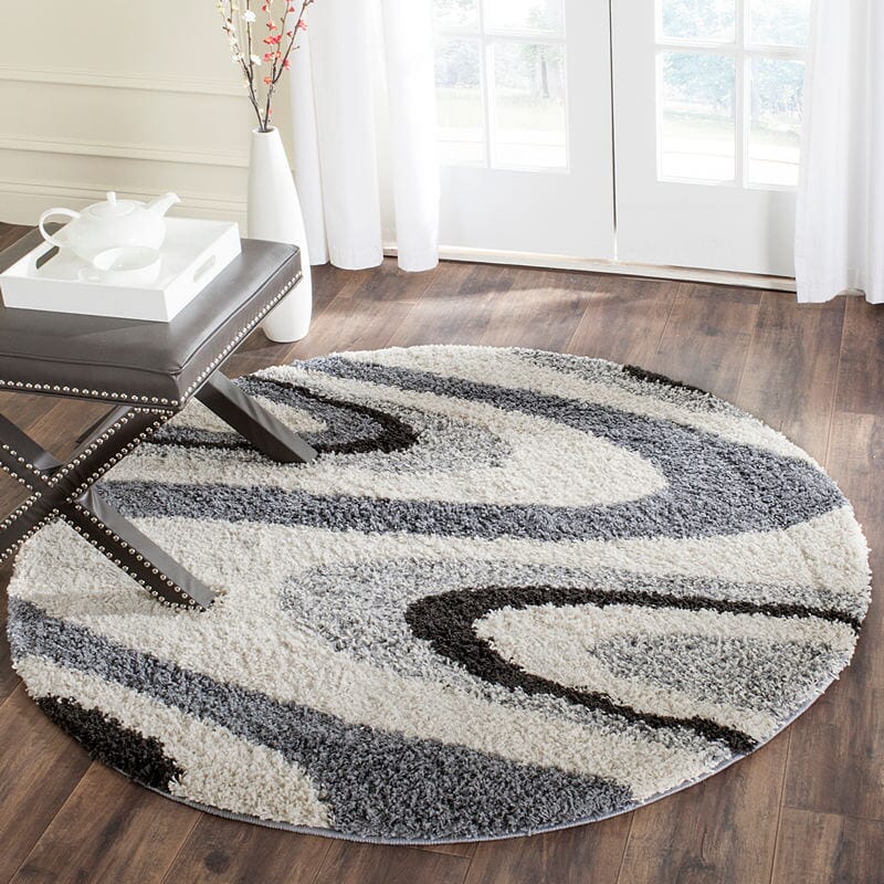 Safavieh Shag Sg917-1280 Ivory / Grey Geometric Area Rug