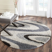 Safavieh Shag Sg917-1280 Ivory / Grey Geometric Area Rug