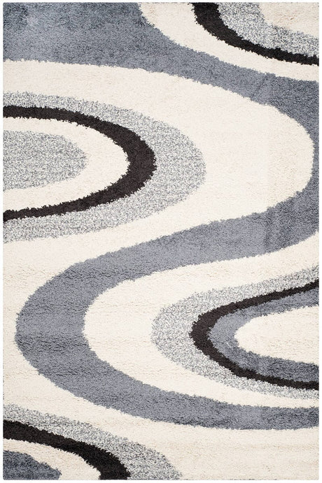 Safavieh Shag Sg917-1280 Ivory / Grey Rugs.