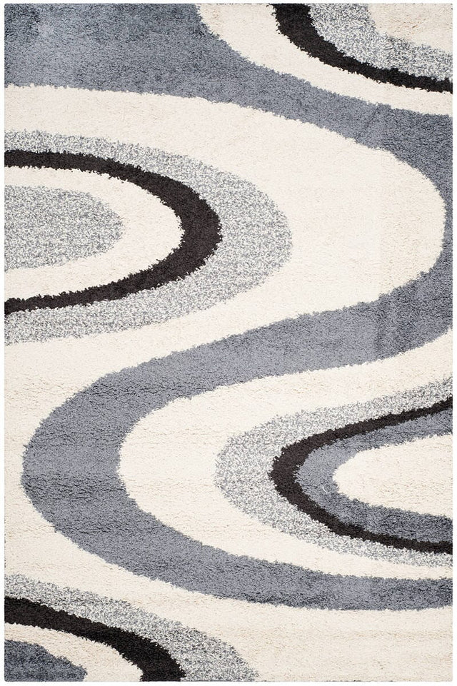 Safavieh Shag Sg917-1280 Ivory / Grey Geometric Area Rug