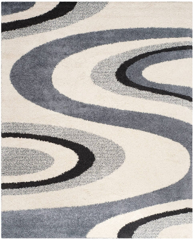 Safavieh Shag Sg917-1280 Ivory / Grey Geometric Area Rug