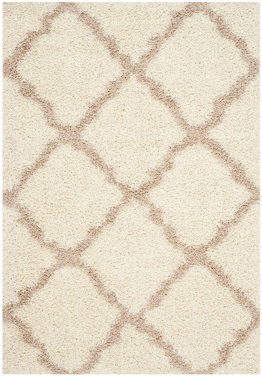 Safavieh Dallas Shag Sgd257B Ivory / Beige Geometric Area Rug