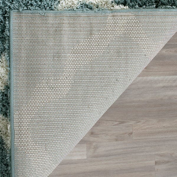 Safavieh Dallas Shag Sgd257C Seafoam / Ivory Geometric Area Rug