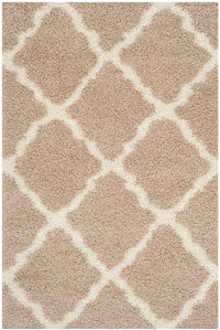 Safavieh Dallas Shag Sgd257D Beige / Ivory Geometric Area Rug